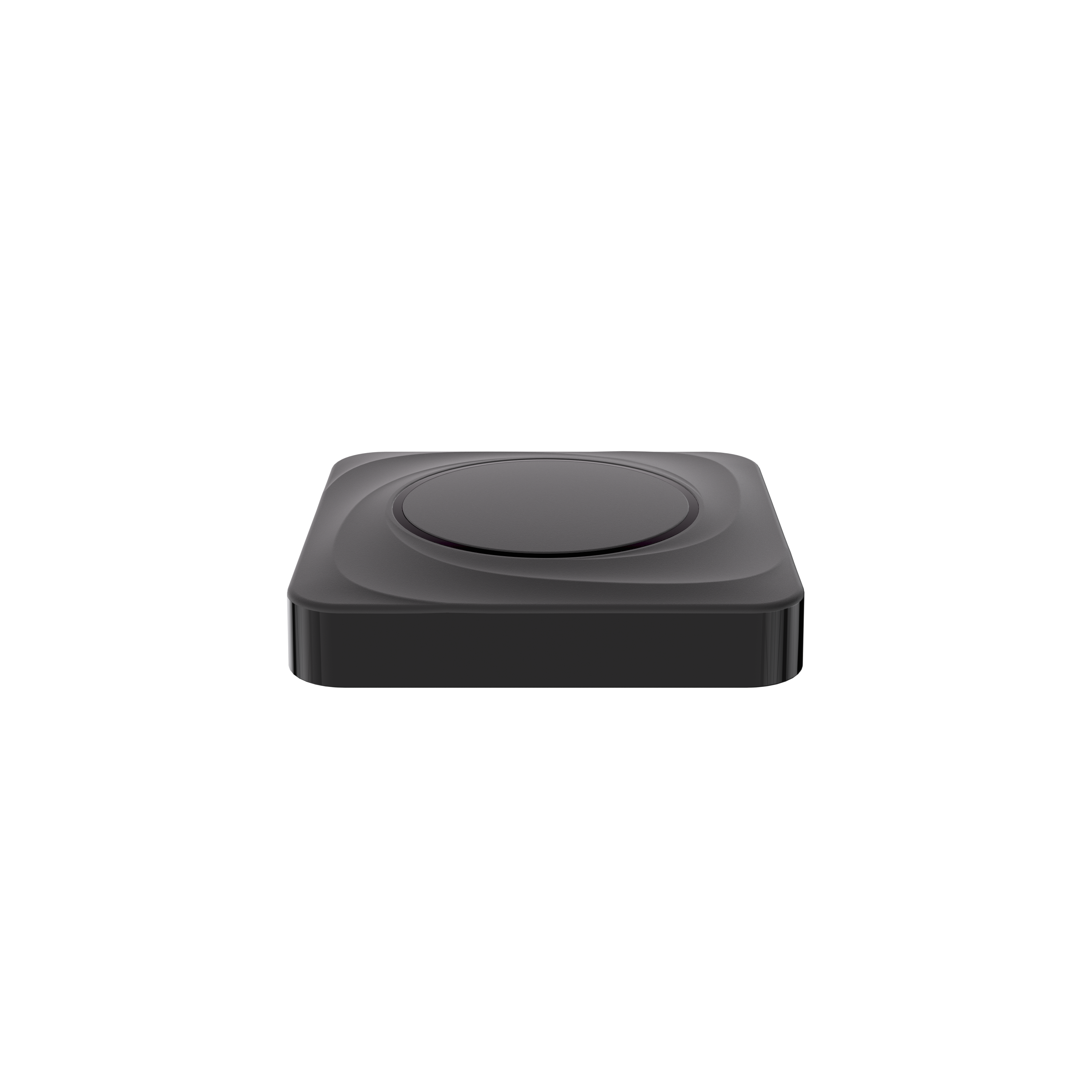 De compacte zwarte Home Assistant hub